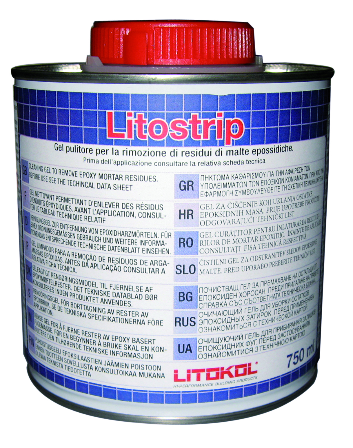 Гель для удаления затвердевших эпоксидных остатков LITOSTRIP, 0,75 л